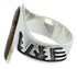 Tiger Eye And Multicolor Silver Ring Size 8-3/4 EX40958